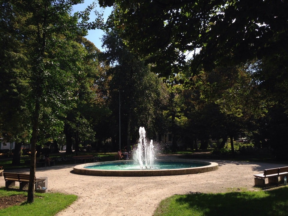 Brunnen am Stadpark in Traunstein