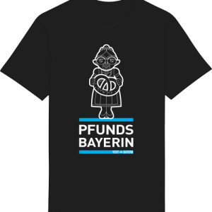 VisitBayern Unisex T-Shirt | Pfundsbayerin – Illustration in Weiß