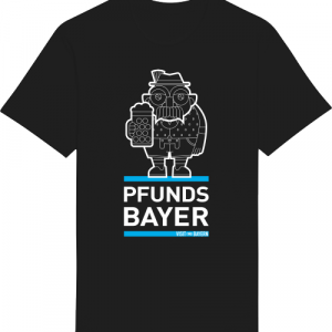 VisitBayern Unisex T-Shirt | Pfundbayer – Illustration in Weiß