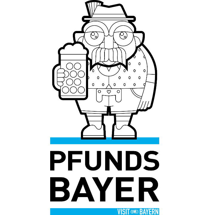 VisitBayern Unisex T-Shirt | Pfundsbayer – Illustration in Schwarz – Bild 2