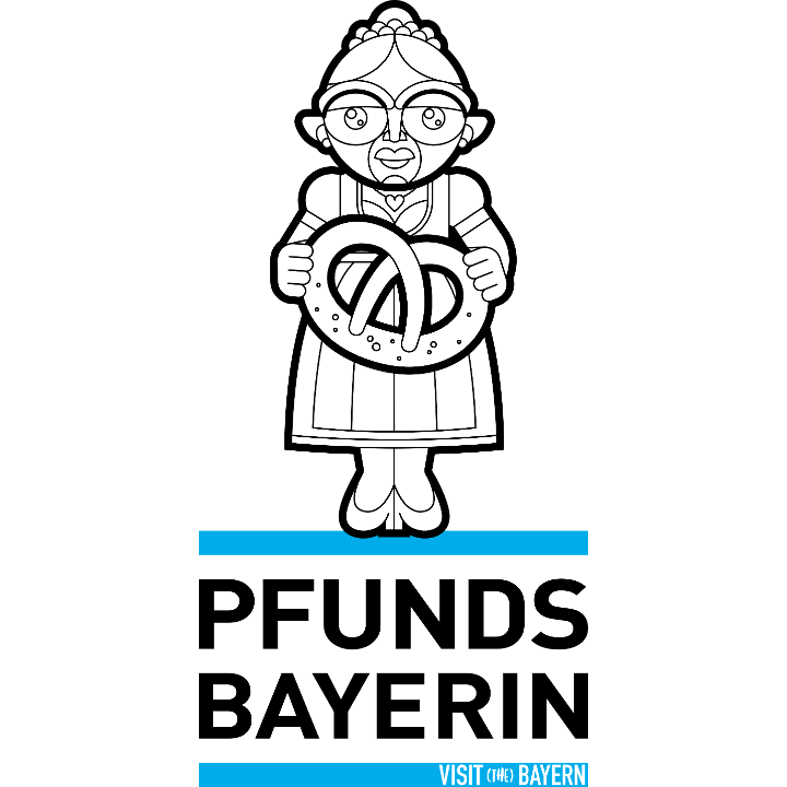 VisitBayern Unisex T-Shirt | Pfundsbayerin – Illustration in Schwarz – Bild 2