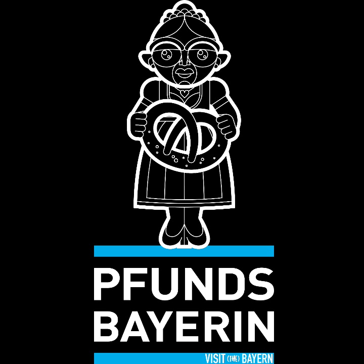 VisitBayern Unisex T-Shirt | Pfundsbayerin – Illustration in Weiß – Bild 2