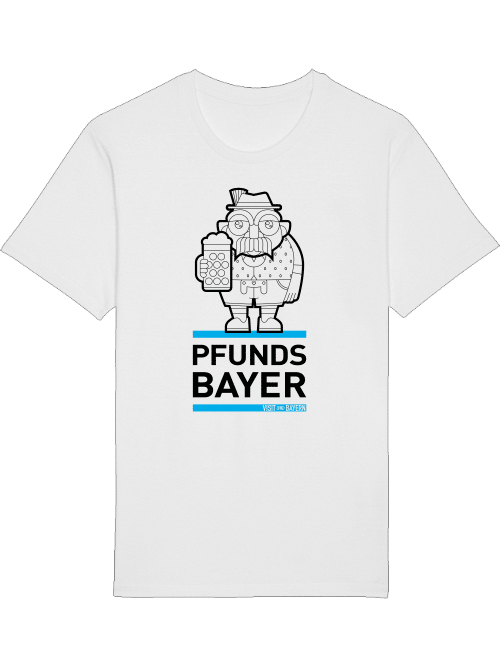 VisitBayern Unisex T-Shirt | Pfundsbayer – Illustration in Schwarz