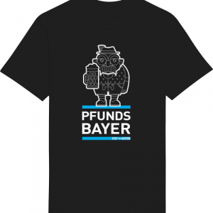 VisitBayern Unisex T-Shirt | Pfundsbayer – Illustration in Weiß