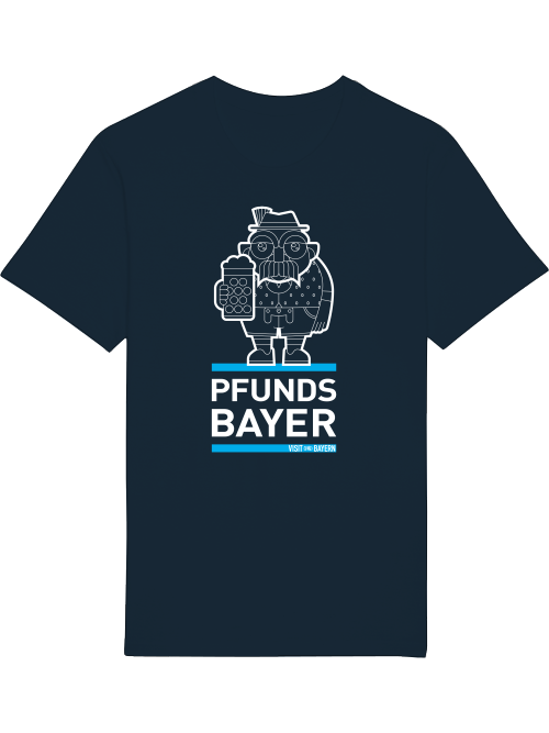 VisitBayern Unisex T-Shirt | Pfundsbayer – Illustration in Weiß – Bild 3