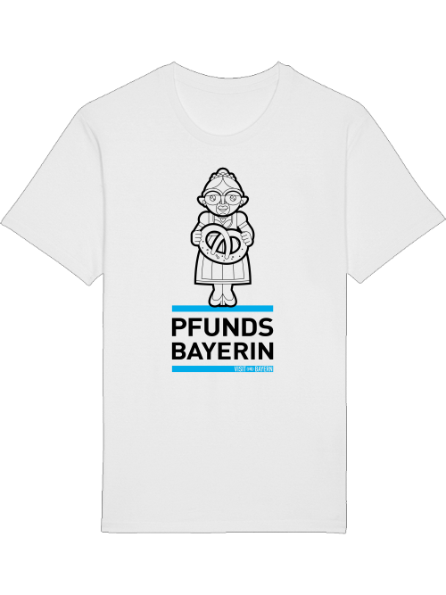 VisitBayern Unisex T-Shirt | Pfundsbayerin – Illustration in Schwarz