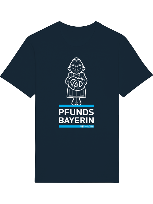 VisitBayern Unisex T-Shirt | Pfundsbayerin – Illustration in Weiß – Bild 3